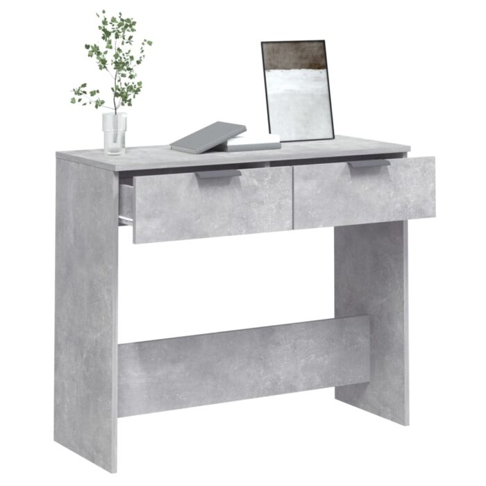 Table console Gris béton 90x36x75 cm Bois d'ingénierie – Image 3