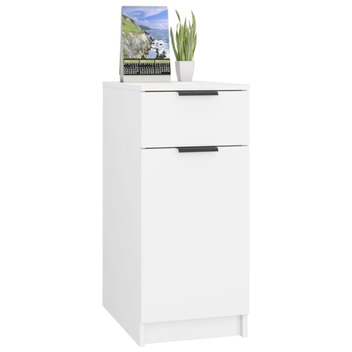 Armoire de bureau Blanc 33,5x50x75 cm Bois d'ingénierie – Image 2