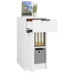 Armoire de bureau Blanc 33,5x50x75 cm Bois d'ingénierie – Image 3