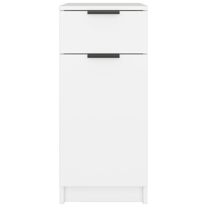 Armoire de bureau Blanc 33,5x50x75 cm Bois d'ingénierie – Image 4