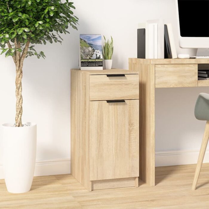 Armoire de bureau Chêne sonoma 33,5x50x75 cm Bois d'ingénierie – Image 1