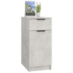 Armoire de bureau Gris béton 33,5x50x75 cm Bois d'ingénierie – Image 3
