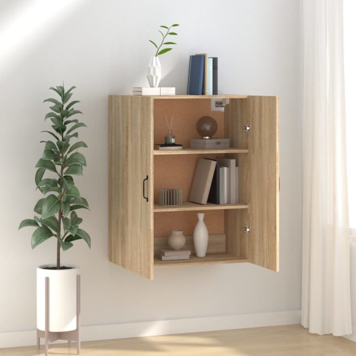 Armoire suspendue Chêne sonoma 69,5x34x90 cm Bois d'ingénierie – Image 1