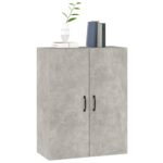 Armoire suspendue Gris béton 69,5x34x90 cm Bois d'ingénierie – Image 2