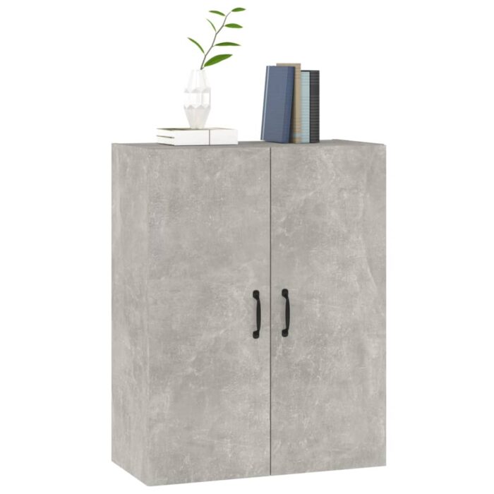 Armoire suspendue Gris béton 69,5x34x90 cm Bois d'ingénierie – Image 2