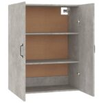 Armoire suspendue Gris béton 69,5x34x90 cm Bois d'ingénierie – Image 6