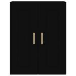 Armoire murale Noir 69,5x32,5x90 cm Bois d'ingénierie – Image 3
