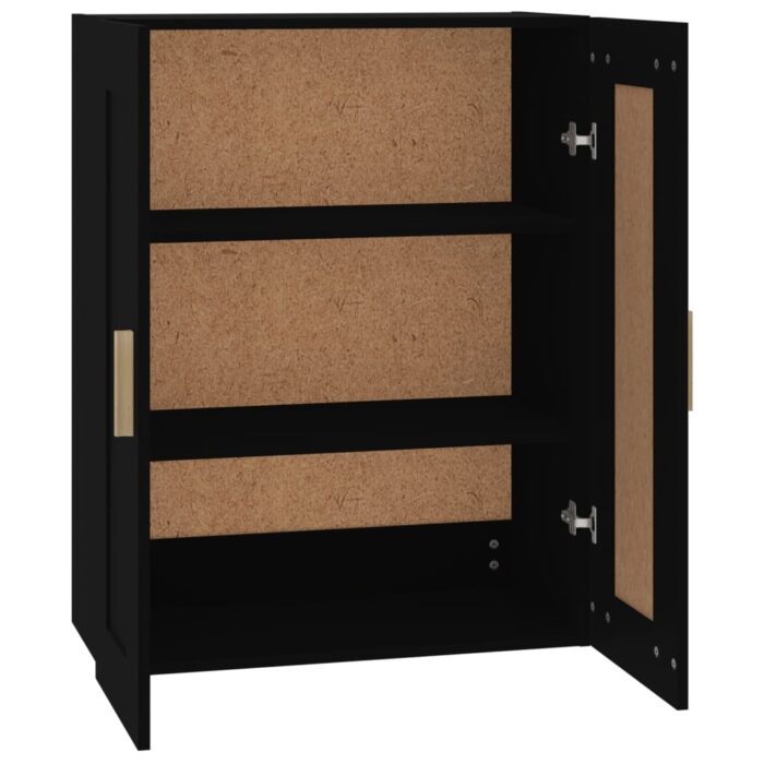 Armoire murale Noir 69,5x32,5x90 cm Bois d'ingénierie – Image 4