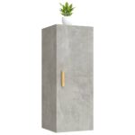 Armoire murale Gris béton 34,5x34x90 cm Bois d'ingénierie – Image 3