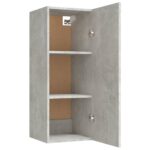 Armoire murale Gris béton 34,5x34x90 cm Bois d'ingénierie – Image 5