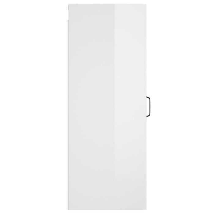 Armoire murale suspendue Blanc brillant 34,5x34x90 cm – Image 6