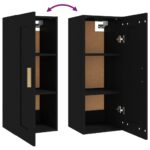 Armoire murale Noir 35x34x90 cm Bois d'ingénierie – Image 6
