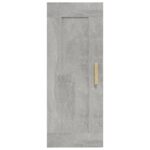 Armoire murale Gris béton 35x34x90 cm Bois d'ingénierie – Image 3