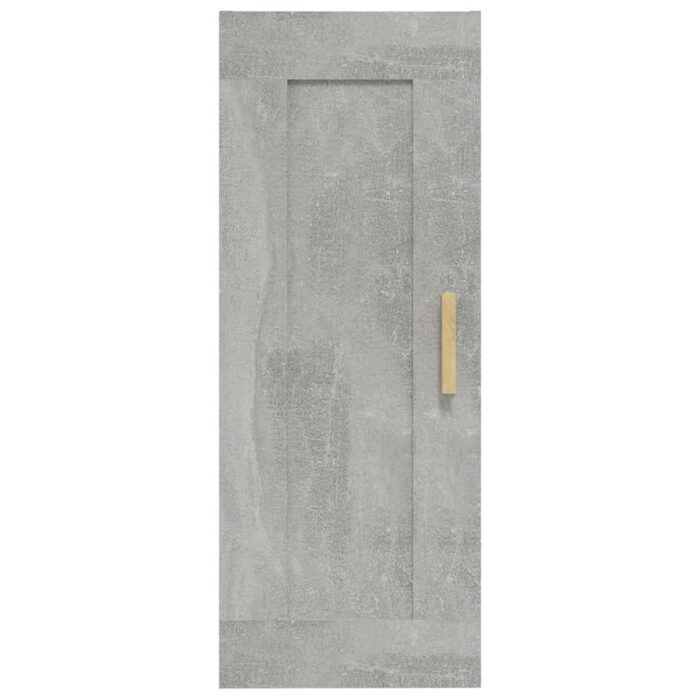 Armoire murale Gris béton 35x34x90 cm Bois d'ingénierie – Image 3