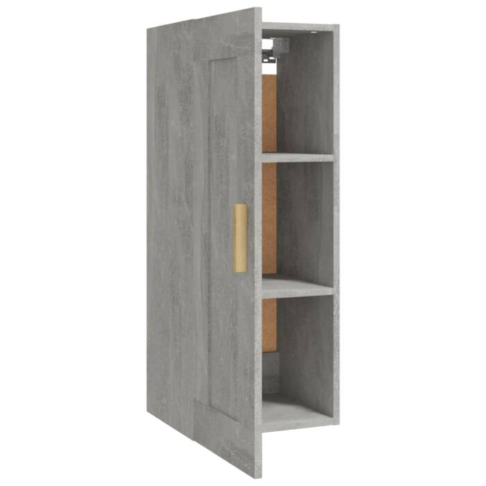 Armoire murale Gris béton 35x34x90 cm Bois d'ingénierie – Image 5