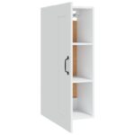 Armoire suspendue Blanc 35x34x90 cm Bois d'ingénierie – Image 5