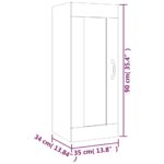 Armoire suspendue Blanc 35x34x90 cm Bois d'ingénierie – Image 8