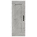 Armoire suspendue Gris béton 35x34x90 cm Bois d'ingénierie – Image 3