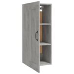Armoire suspendue Gris béton 35x34x90 cm Bois d'ingénierie – Image 5