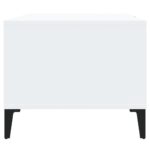 Table basse blanc 90x50x40 cm bois d'ingénierie – Image 6