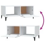 Table basse blanc 90x50x40 cm bois d'ingénierie – Image 7