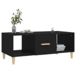 Table basse noir 102x50x40 cm bois d'ingénierie – Image 5