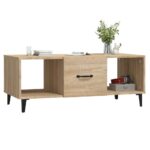 Table basse Chêne sonoma 102x50x40 cm Bois d'ingénierie – Image 2