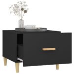 Table basse Noir 50x50x40 cm Bois d'ingénierie – Image 2