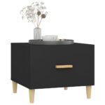 Table basse Noir 50x50x40 cm Bois d'ingénierie – Image 3