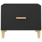 Table basse Noir 50x50x40 cm Bois d'ingénierie – Image 4