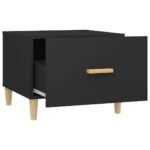 Table basse Noir 50x50x40 cm Bois d'ingénierie – Image 5