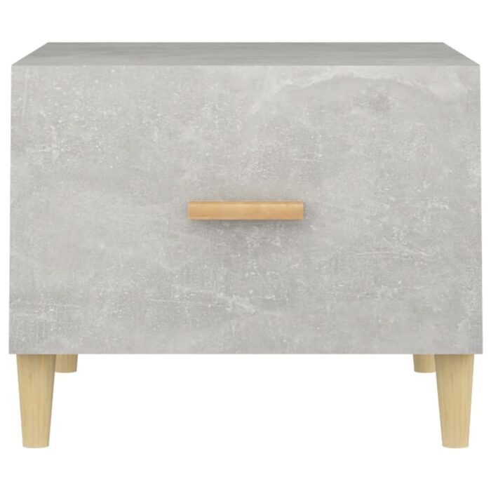 Table basse Gris béton 50x50x40 cm Bois d'ingénierie – Image 4