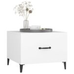 Tables basses avec pieds en métal 2 pcs Blanc 50x50x40 cm – Image 2