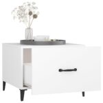 Tables basses avec pieds en métal 2 pcs Blanc 50x50x40 cm – Image 3
