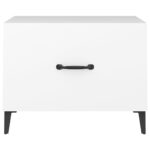 Tables basses avec pieds en métal 2 pcs Blanc 50x50x40 cm – Image 5