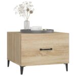 Table basse avec pieds en métal Chêne sonoma 50x50x40 cm – Image 2