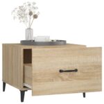 Table basse avec pieds en métal Chêne sonoma 50x50x40 cm – Image 3