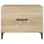 Table basse avec pieds en métal Chêne sonoma 50x50x40 cm – Image 4
