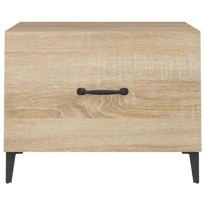 Table basse avec pieds en métal Chêne sonoma 50x50x40 cm – Image 4