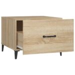 Table basse avec pieds en métal Chêne sonoma 50x50x40 cm – Image 6