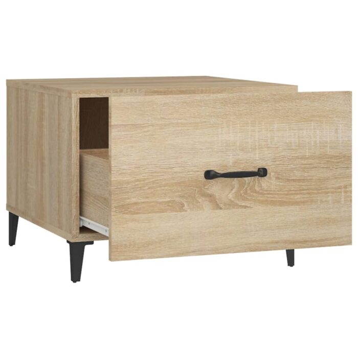 Tables basses avec pieds en métal 2 pcs Chêne sonoma 50x50x40cm – Image 7
