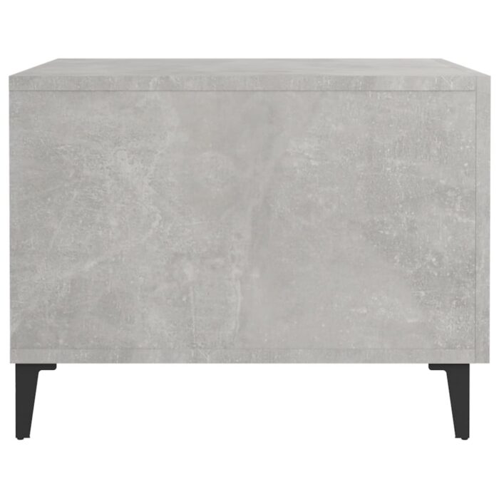 Table basse avec pieds en métal Gris béton 50x50x40 cm – Image 5