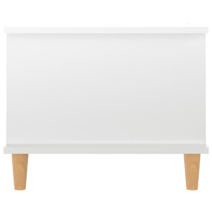 Table basse Blanc brillant 90x50x40 cm Bois d'ingénierie – Image 5