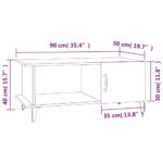 Table basse Blanc brillant 90x50x40 cm Bois d'ingénierie – Image 7