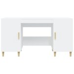 Bureau Blanc 140x50x75 cm Bois d'ingénierie – Image 4
