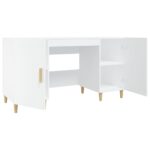 Bureau Blanc 140x50x75 cm Bois d'ingénierie – Image 5
