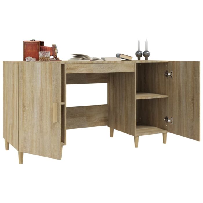 VXL8720287082842_g_en_hd_2.jpg Bureau Chêne sonoma 140x50x75 cm Bois d'ingénierie – Image 2