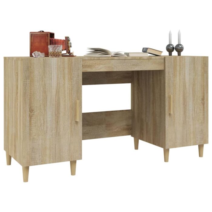 VXL8720287082842_g_en_hd_3.jpg Bureau Chêne sonoma 140x50x75 cm Bois d'ingénierie – Image 3
