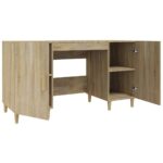 Bureau Chêne sonoma 140x50x75 cm Bois d'ingénierie – Image 4