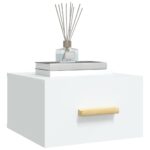 Tables de chevet murales 2 pcs blanc 35x35x20 cm – Image 2